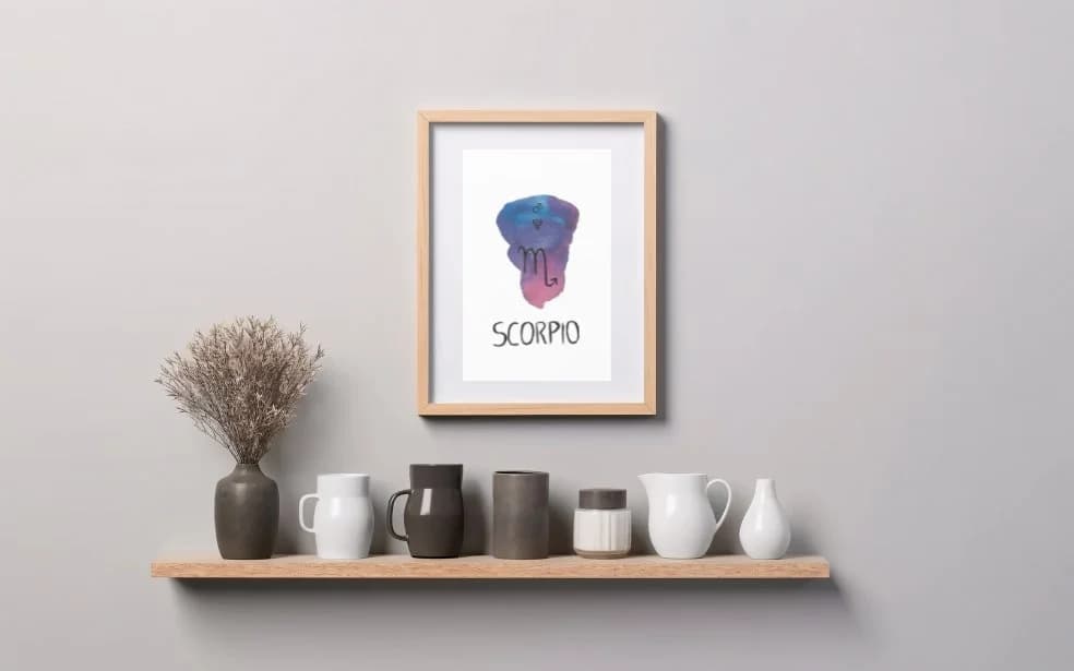 Scorpio Zodiac Sign Watercolor Art Print
