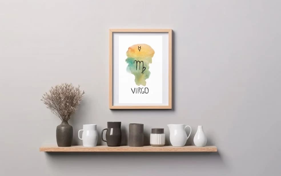 Virgo Zodiac Sign Watercolor Art Print